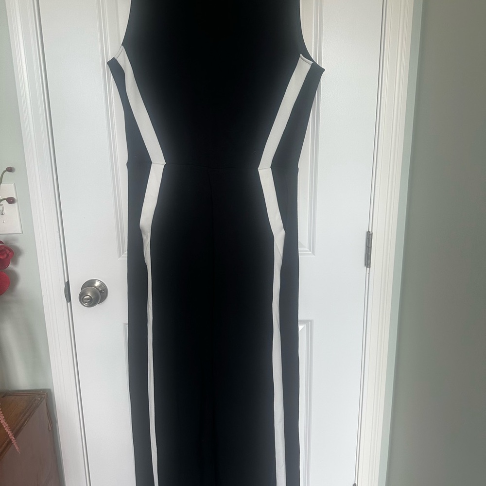SPANX Black and White Maxi Jumpsuit